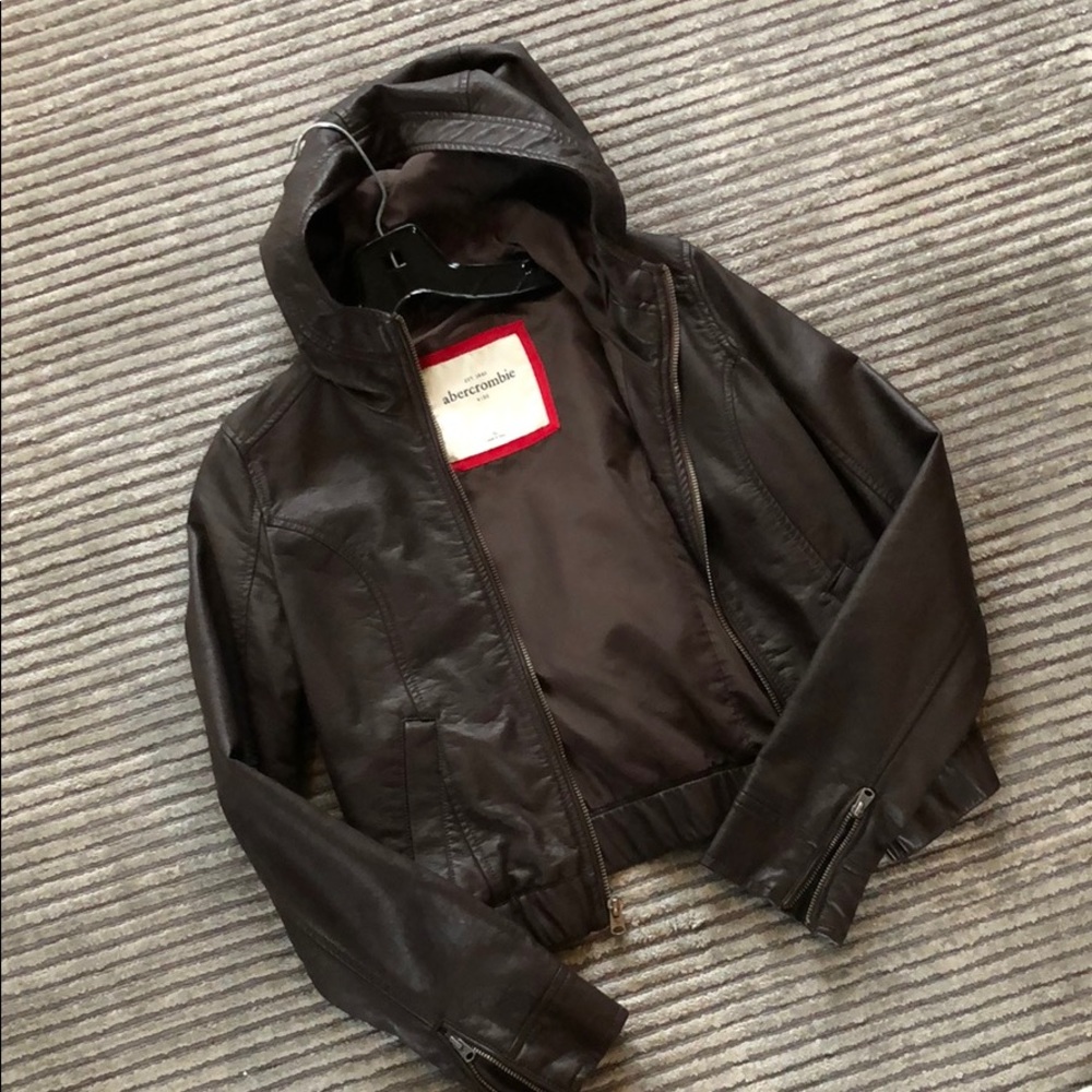 faux leather jacket